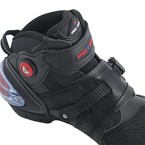 Riding Tribe SPEED レーシングブーツ 　ブラック＆レッド Riding Tribe バイクブーツ レーシングブーツ オンロードブーツ